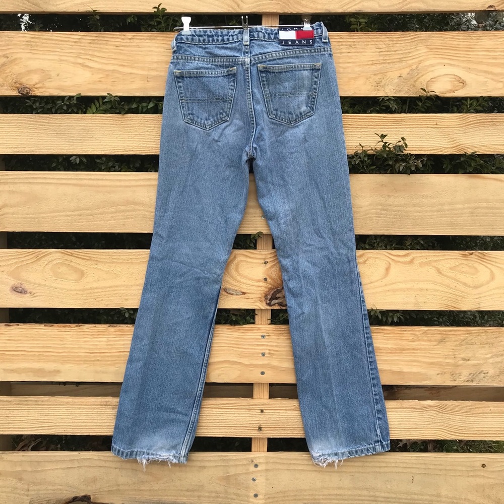 Vintage “Worn” boot cut jeans